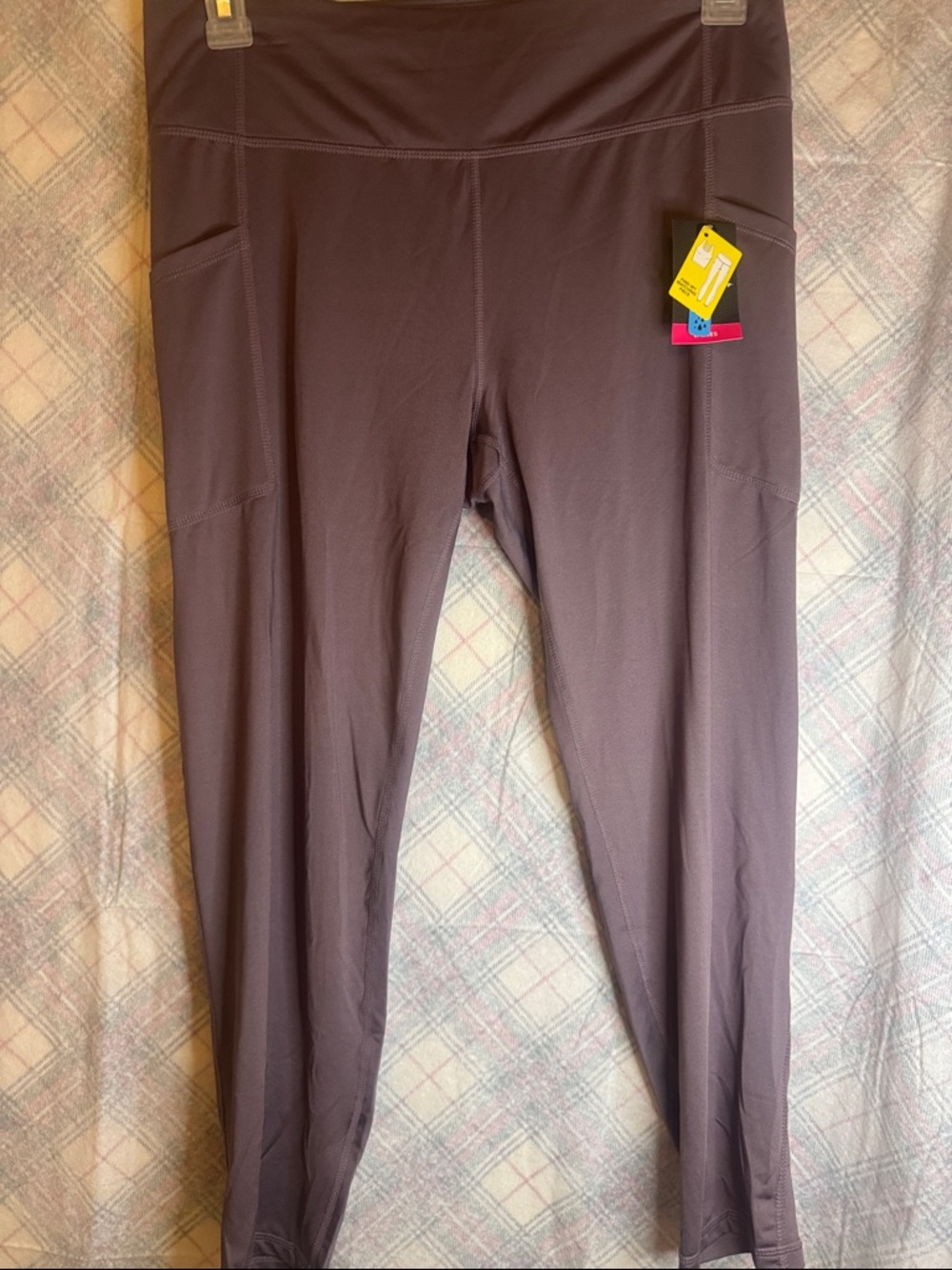 Pro Player Women's Plum Athletic Leggings with Side Pockets